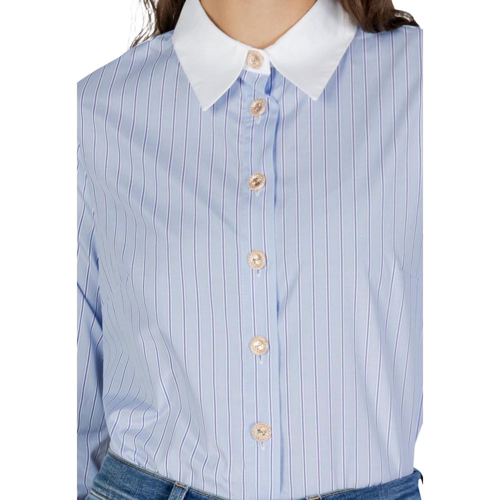 Blue Polyester Blouse