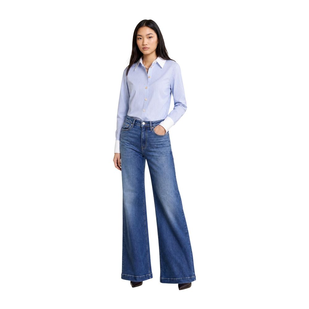 Blue Polyester Blouse