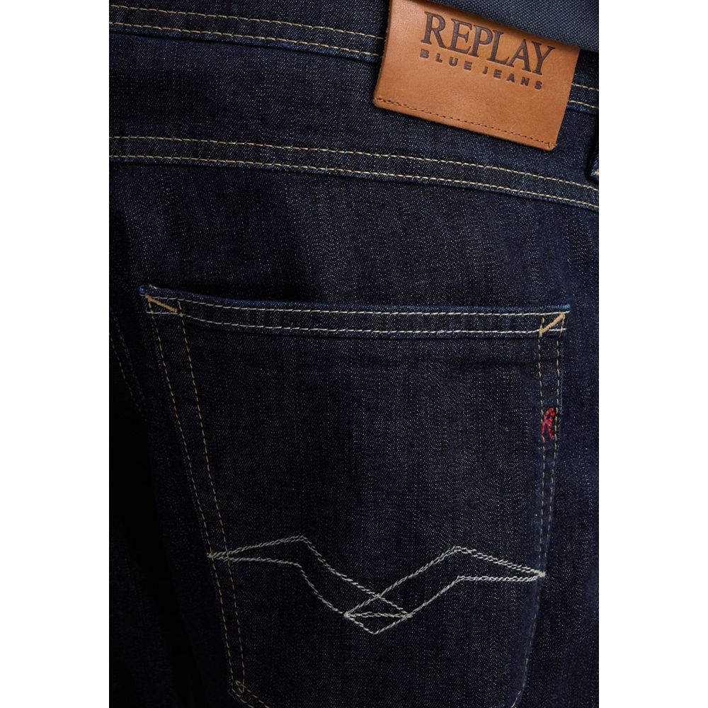 Blue Cotton Relaxed Fit Jeans