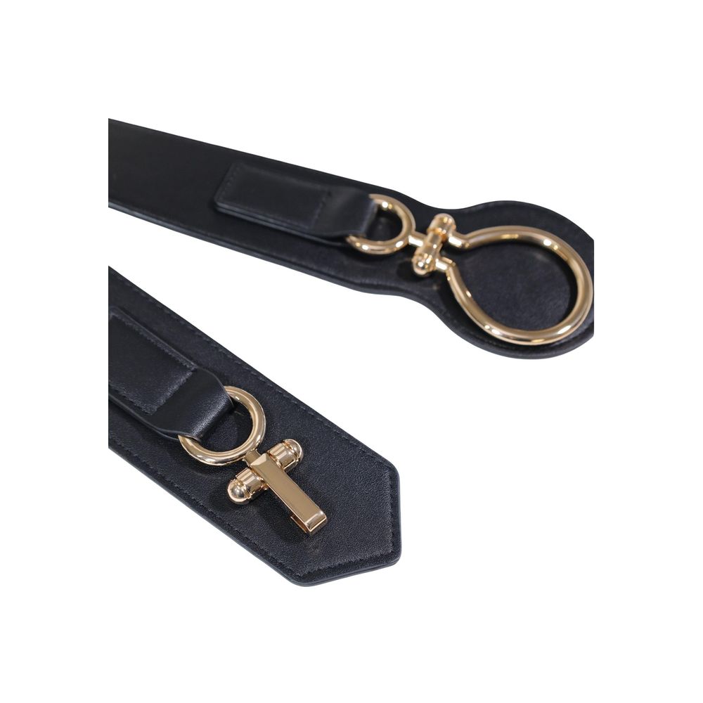 Black Polyethylene High-Waist Belt