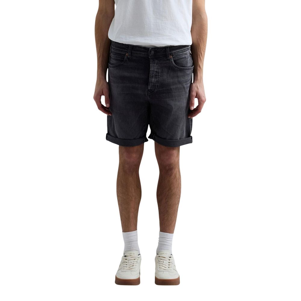 Gray Cotton Bermuda Shorts