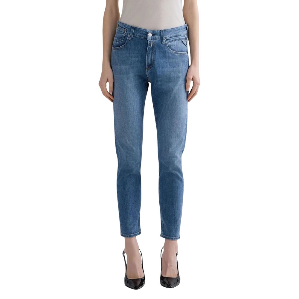 Blue Cotton Skinny Jeans
