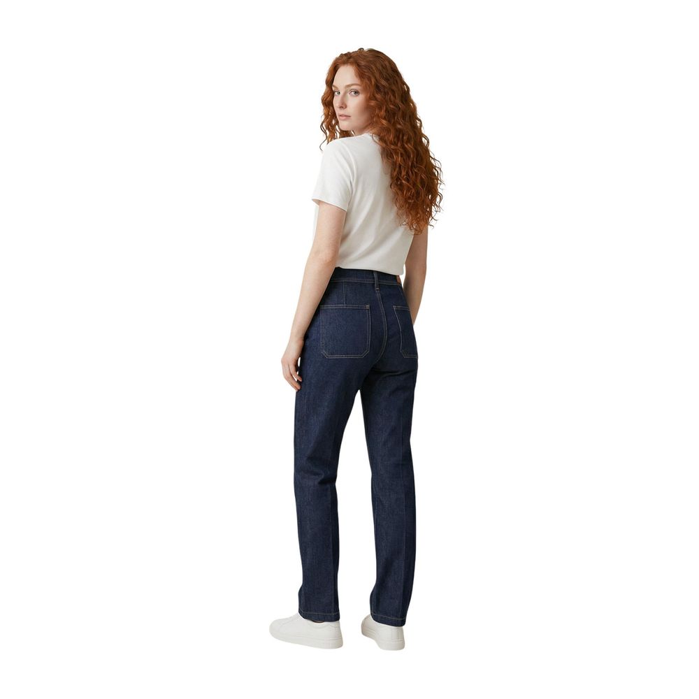 Blue Cotton Mom Jeans