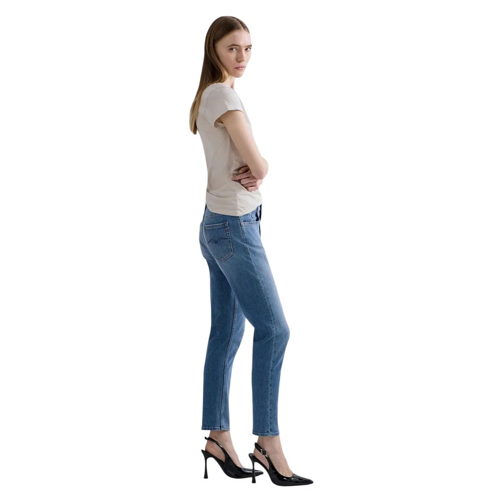 Blue Cotton Skinny Jeans