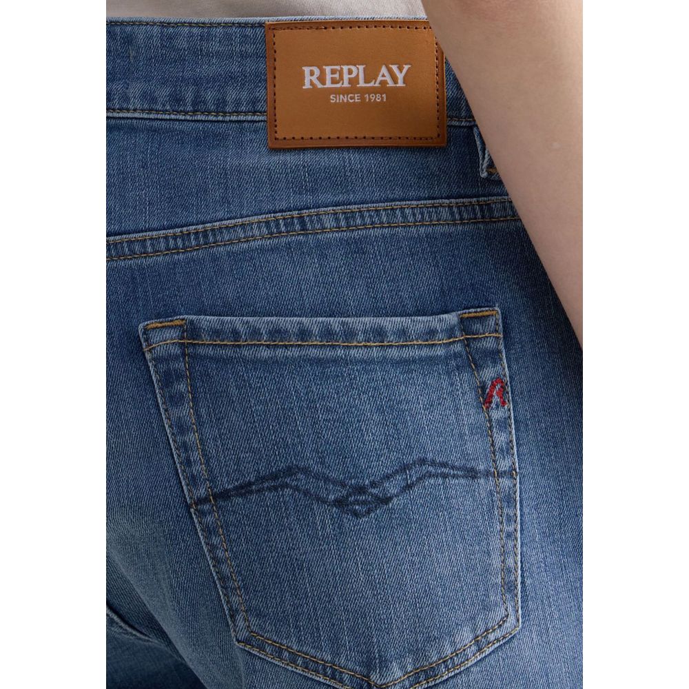 Blue Cotton Skinny Jeans