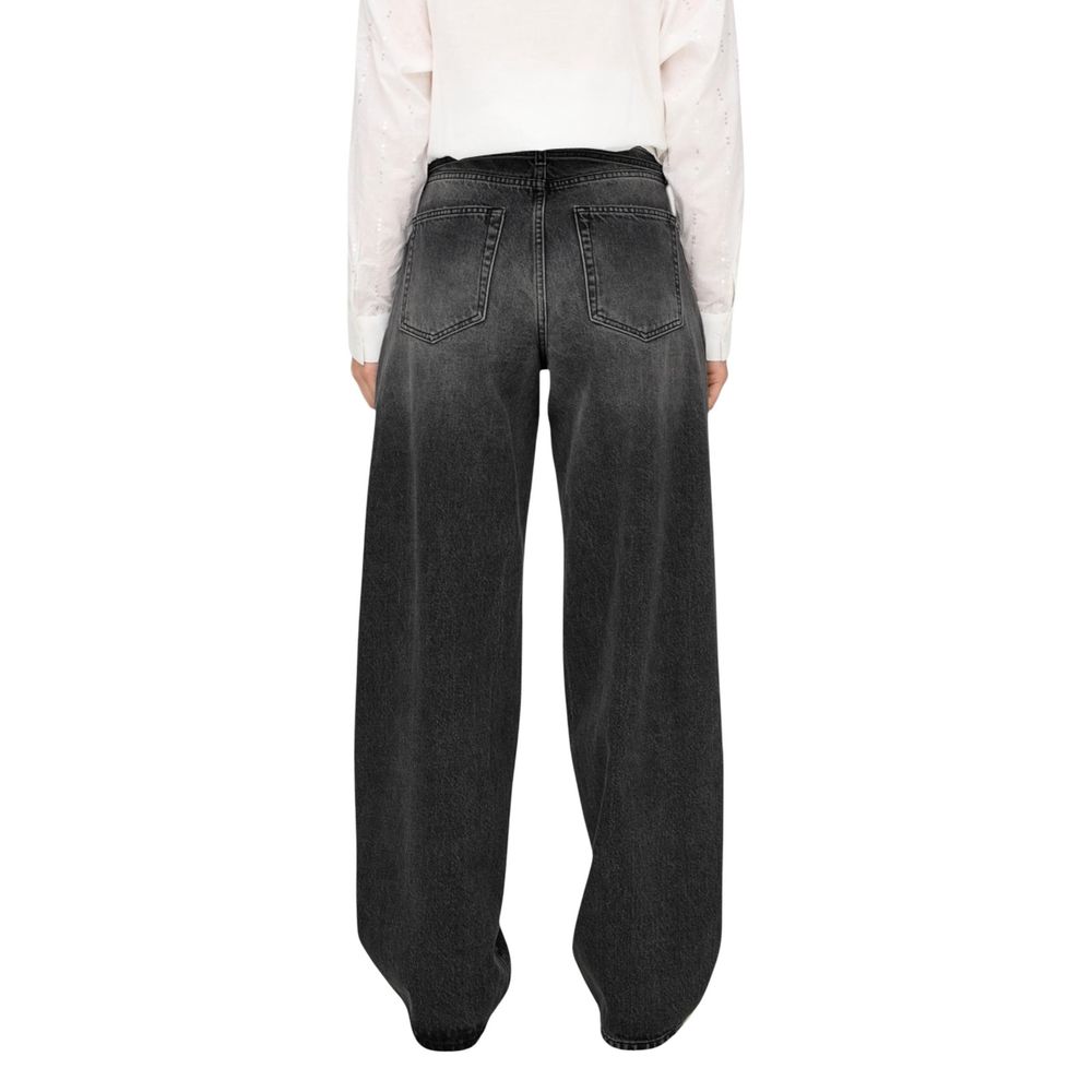 Black Recycled Cotton Mom Jeans