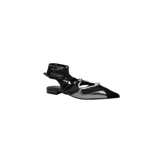 Black Leather Ballet Flats