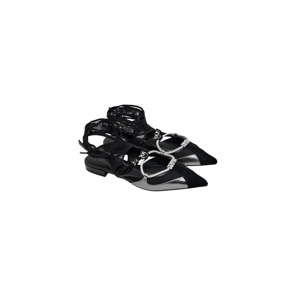 Black Leather Ballet Flats