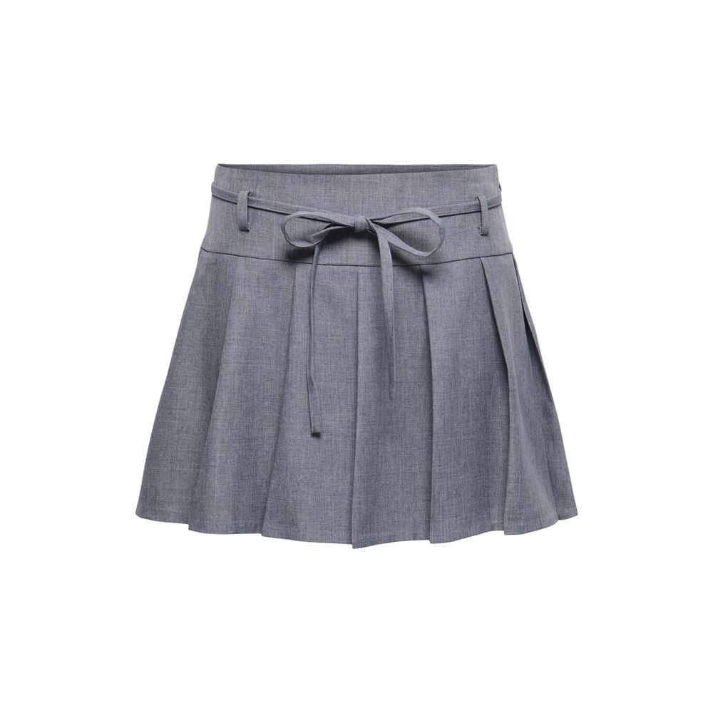 Gray Recycled Polyester Mini Skirt