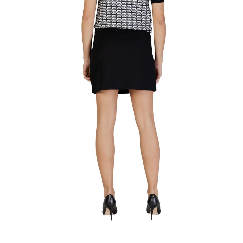 Black Recycled Polyester Mini Skirt