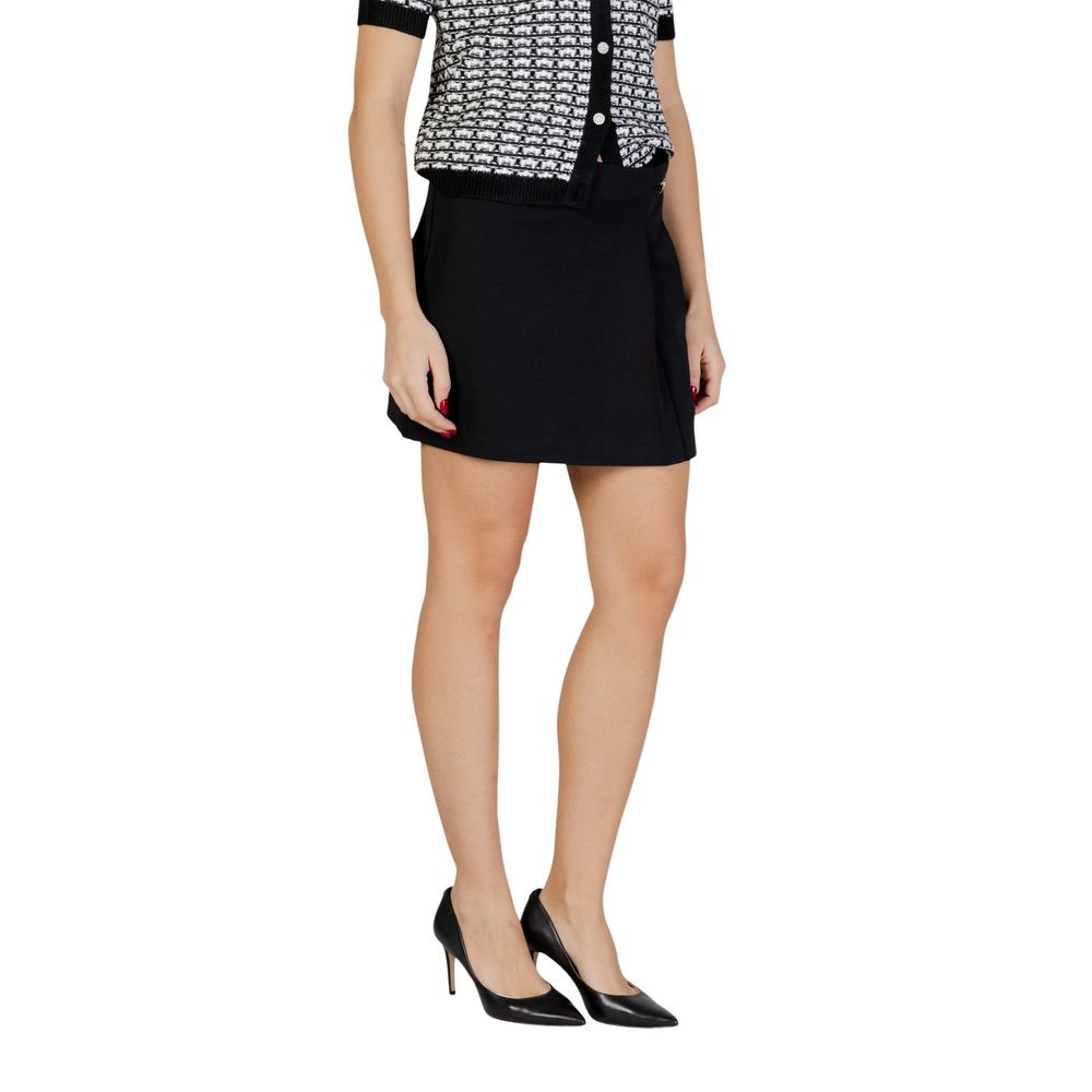 Black Recycled Polyester Mini Skirt