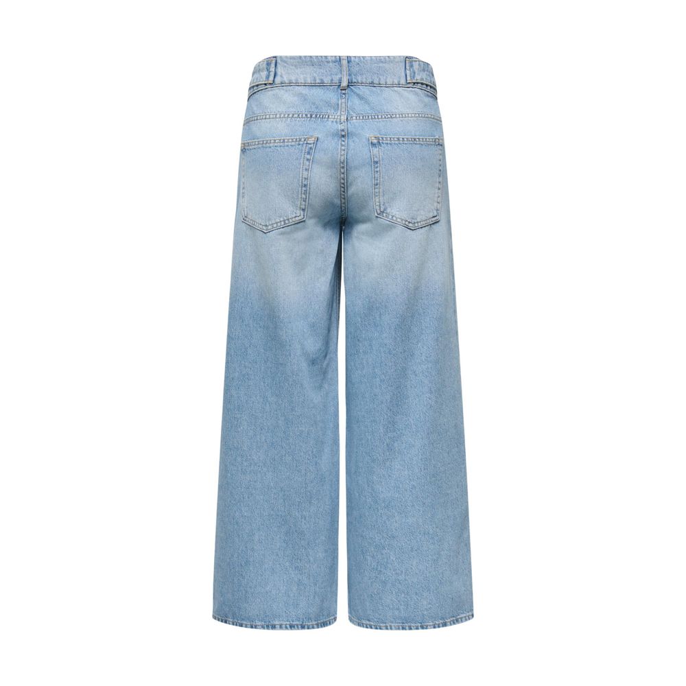 Light Blue Cotton Mom Jeans