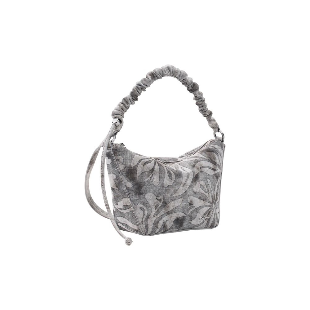 Gray Cotton Handbag