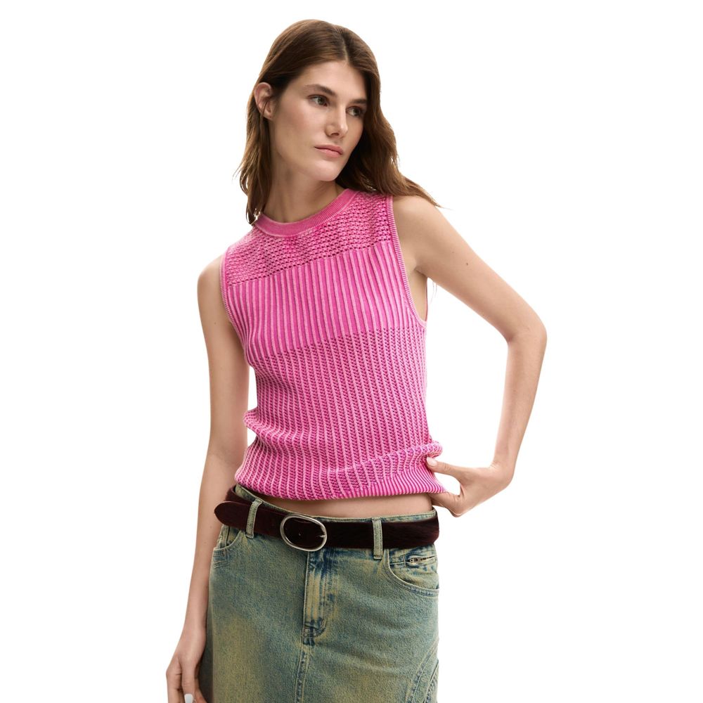 Pink Cotton Tank Tops