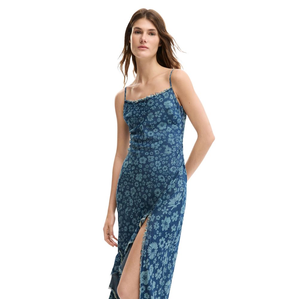 Blue Lyocell Long Dress