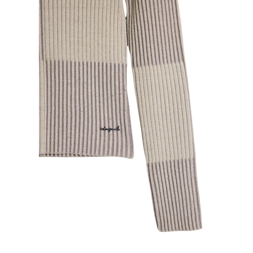 Beige Viscose Turtleneck