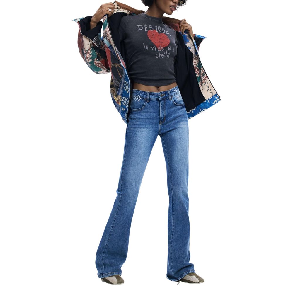 Light Blue Cotton Mom Jeans