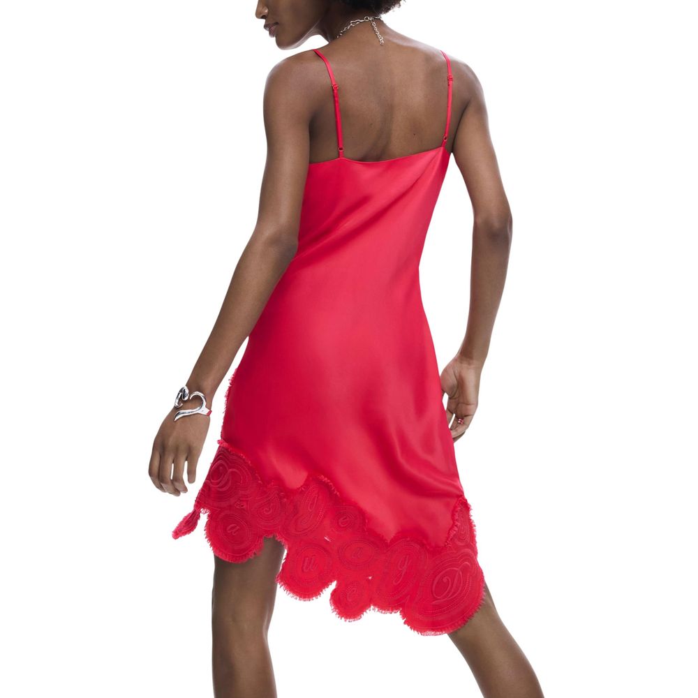 Pink Viscose Long Dress
