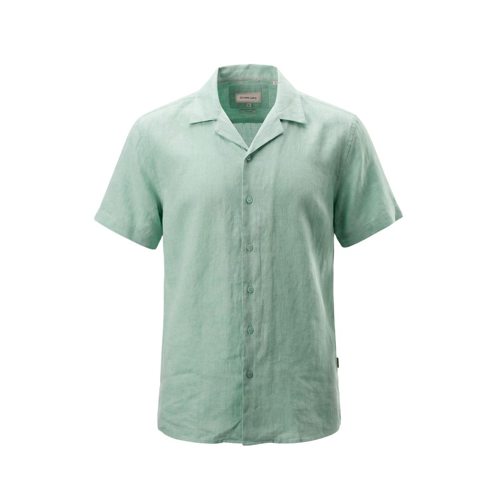 Green Linen Shortsleeve Shirt