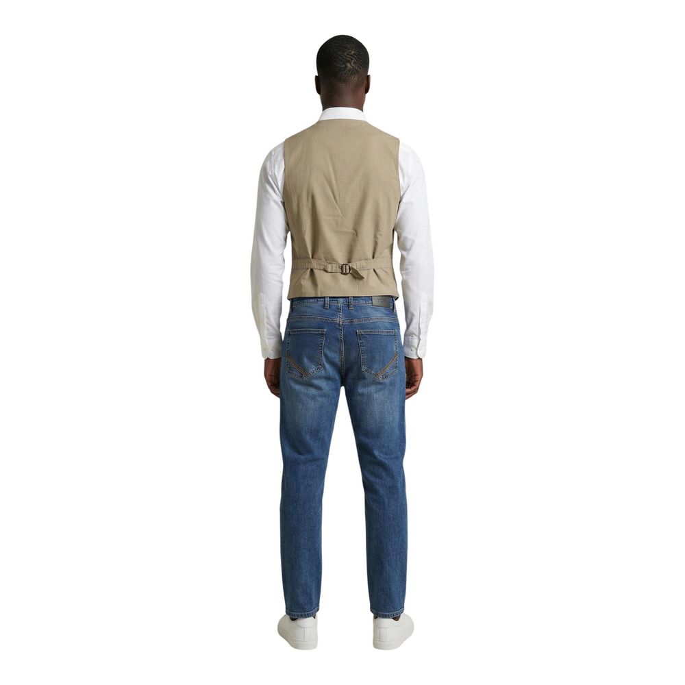 Beige Cotton Waistcoat