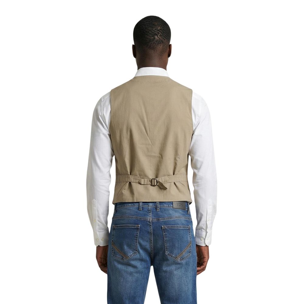 Beige Cotton Waistcoat