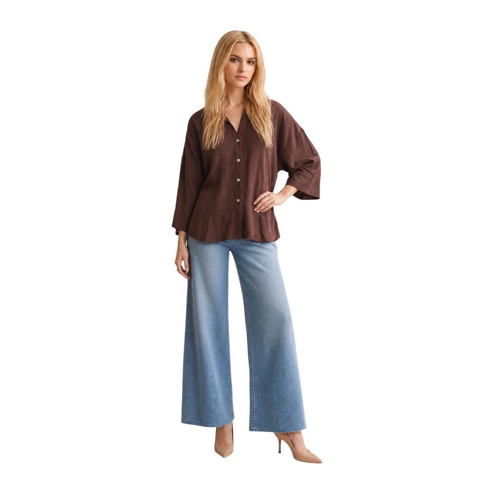 Brown Viscose Blouse