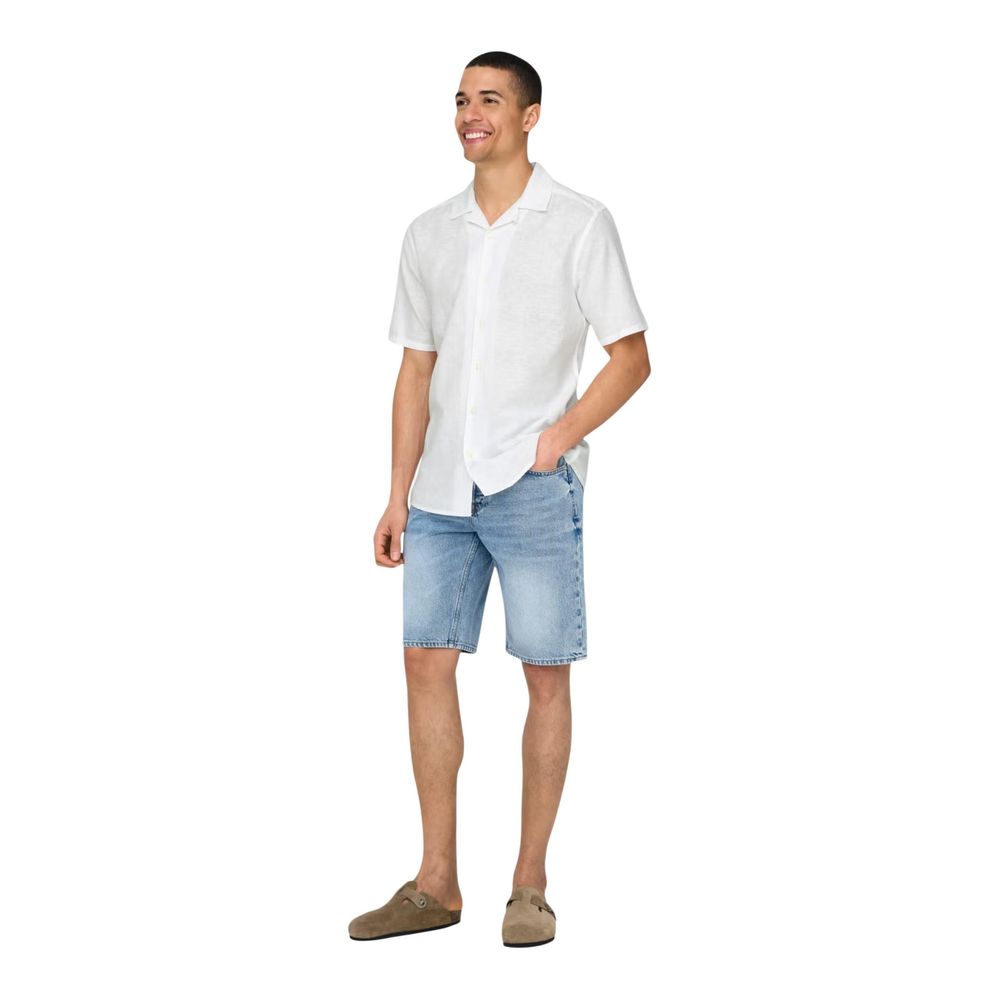 White Linen Shortsleeve Shirt