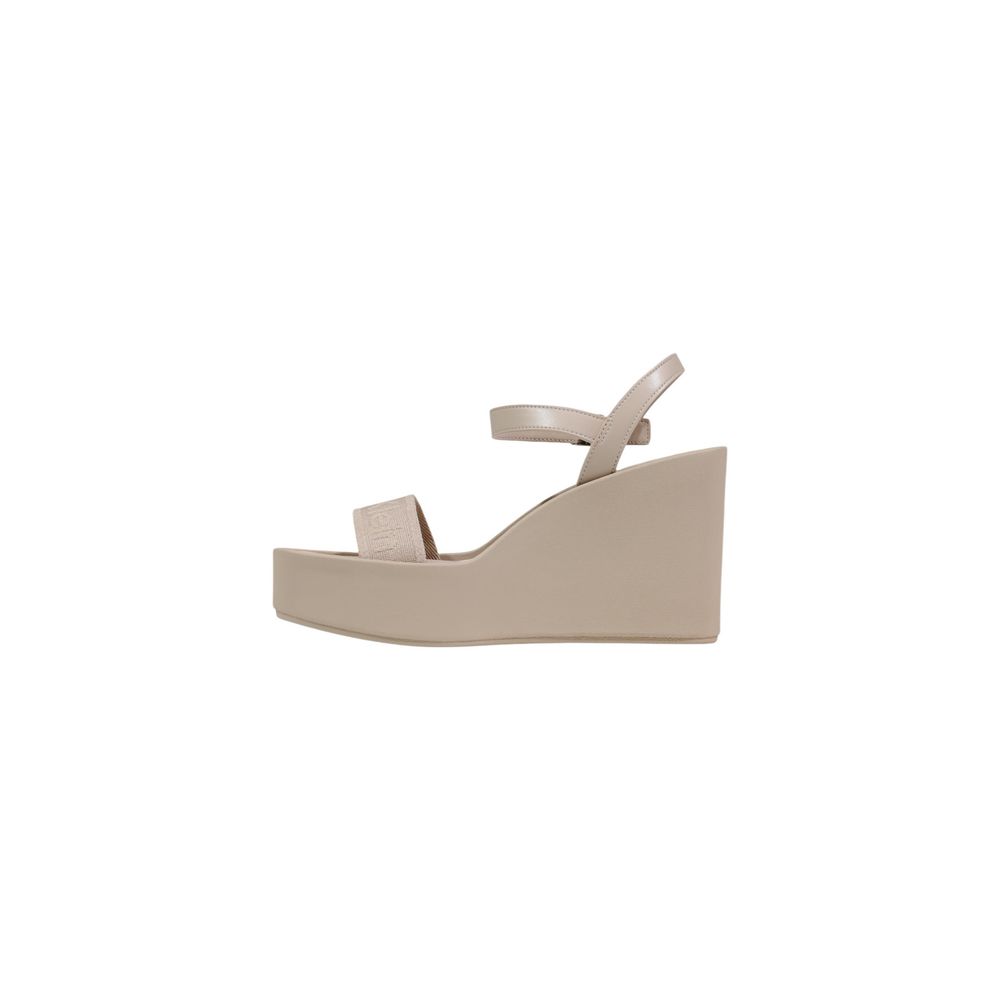 Beige Polyethylene Platform Sandals