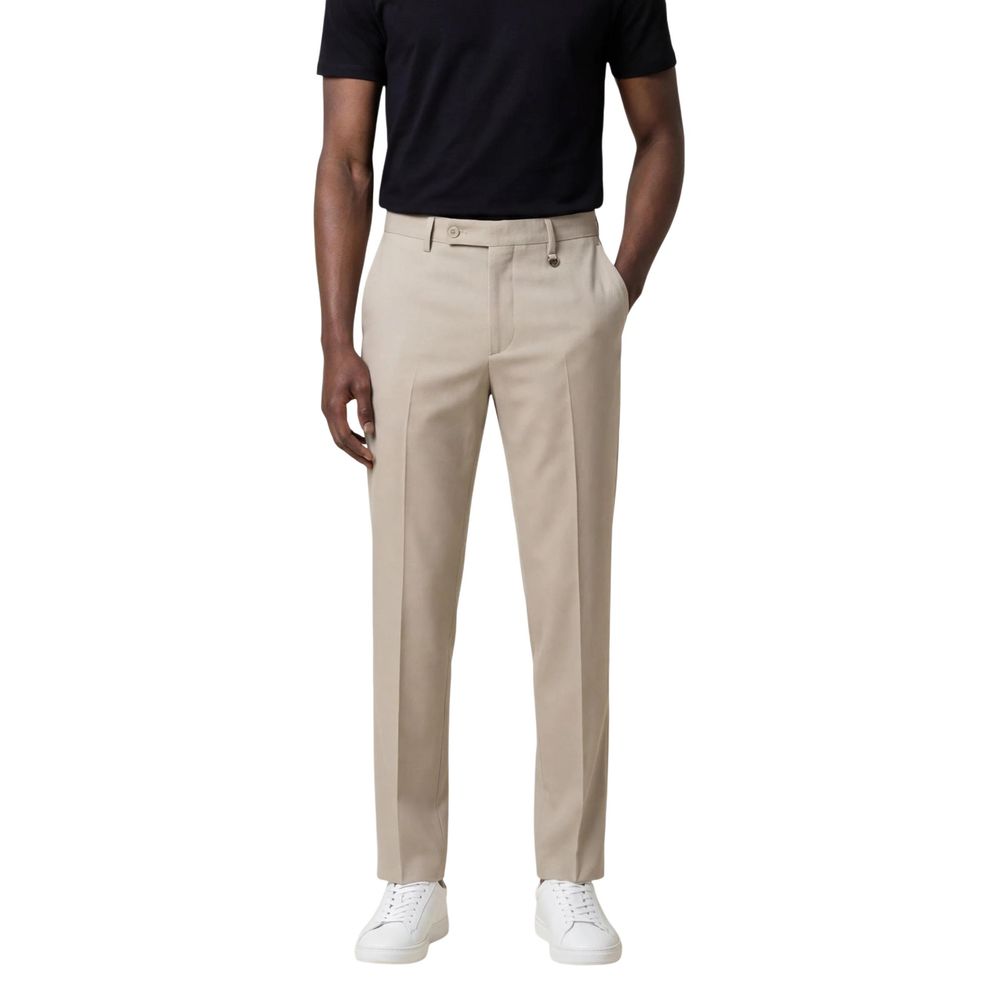 Beige Lyocell Dress Pants