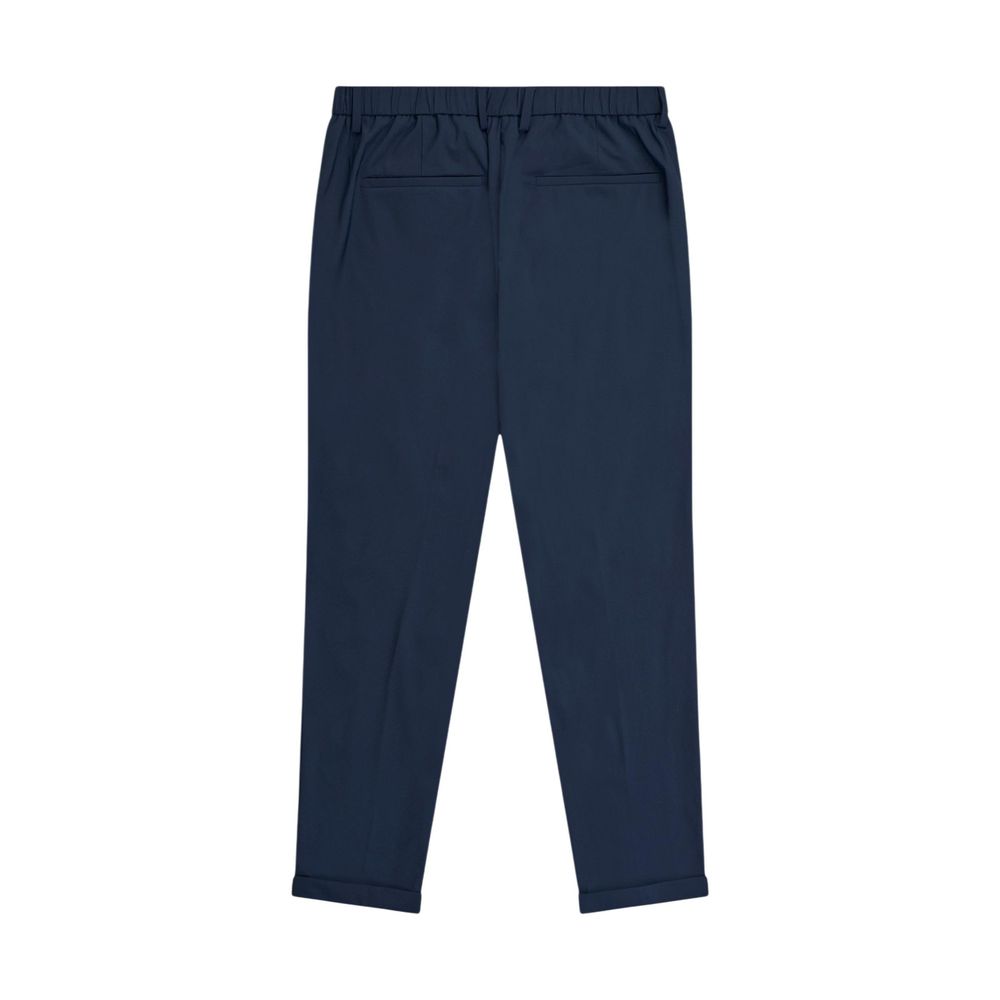 Blue Polyamide Dress Pants