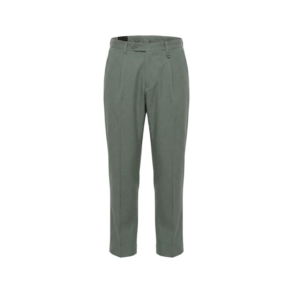 Green Lyocell Casual Pants
