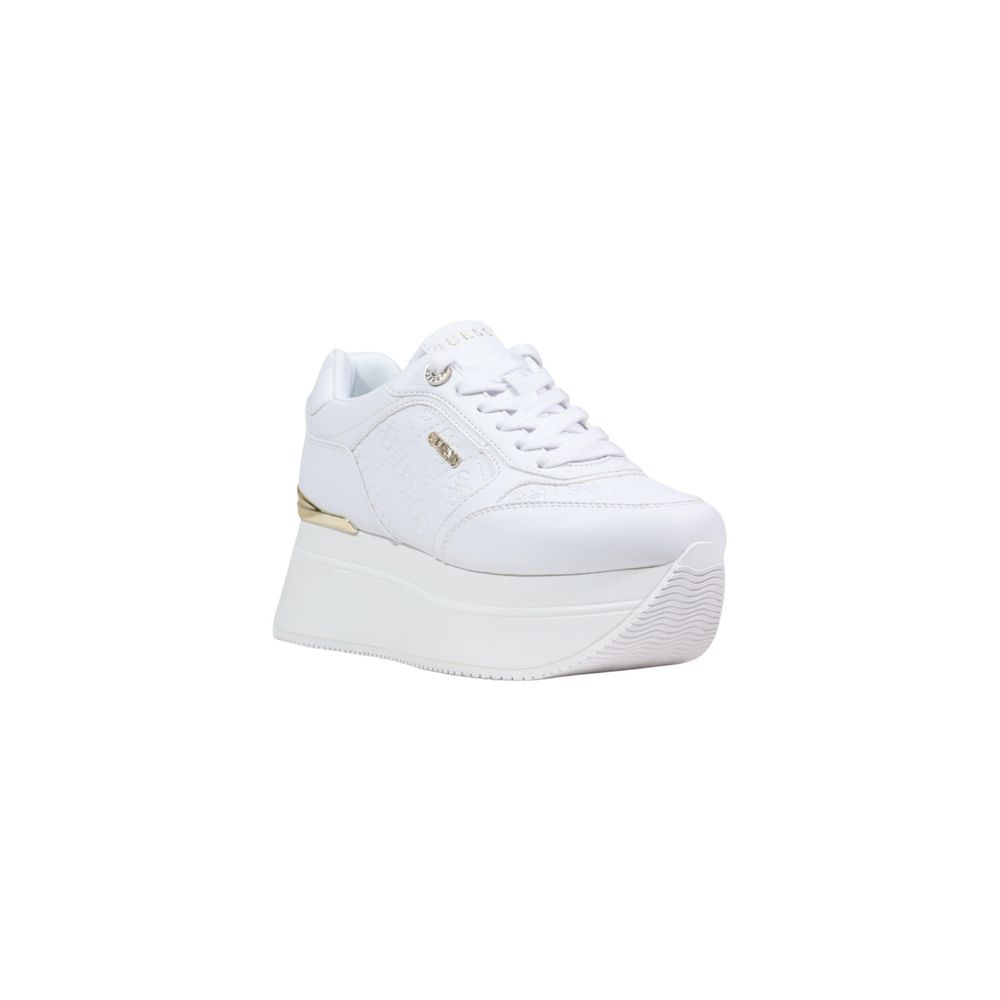 White Polyethylene Platform Sneakers