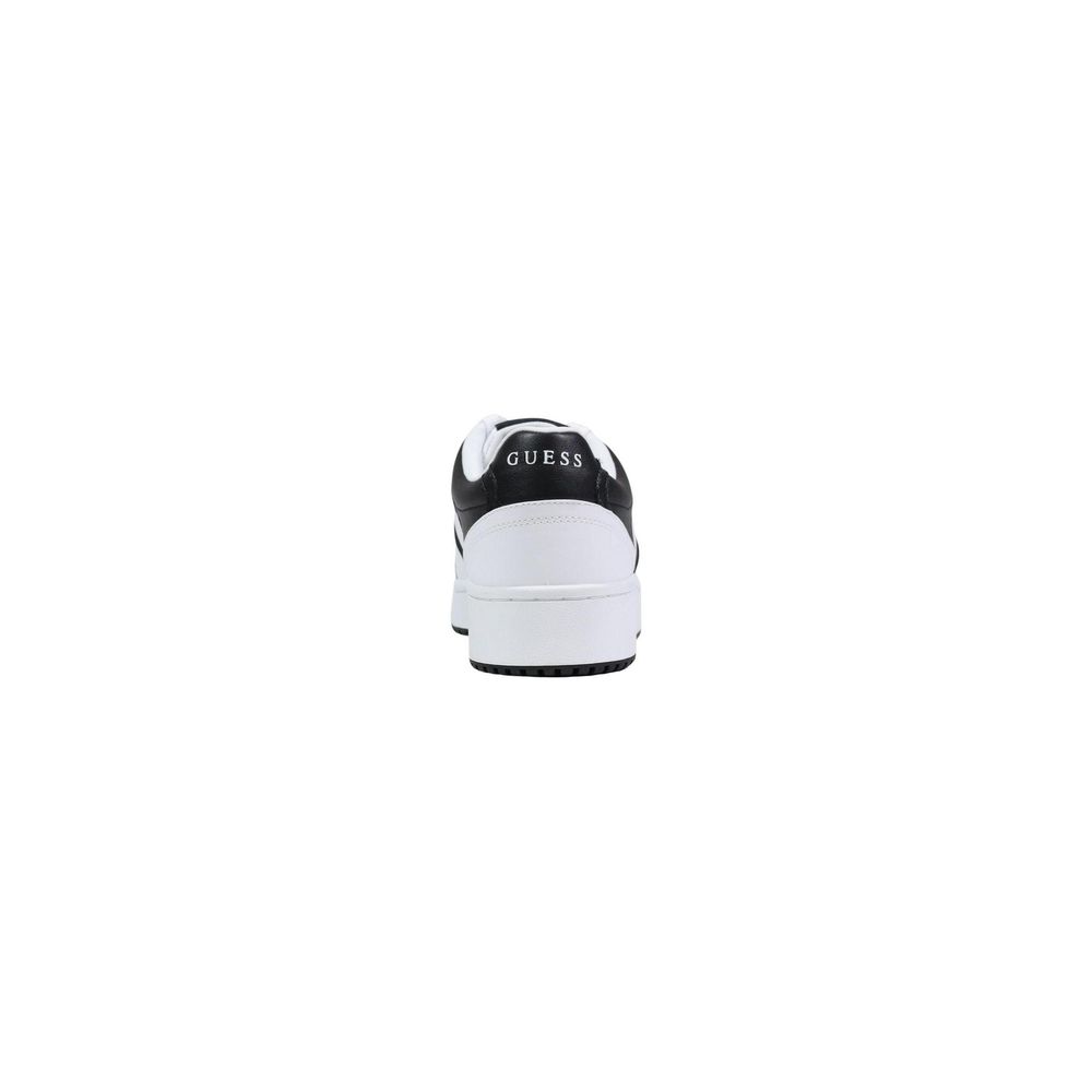 Black And White Polyethylene Low Top Sneakers