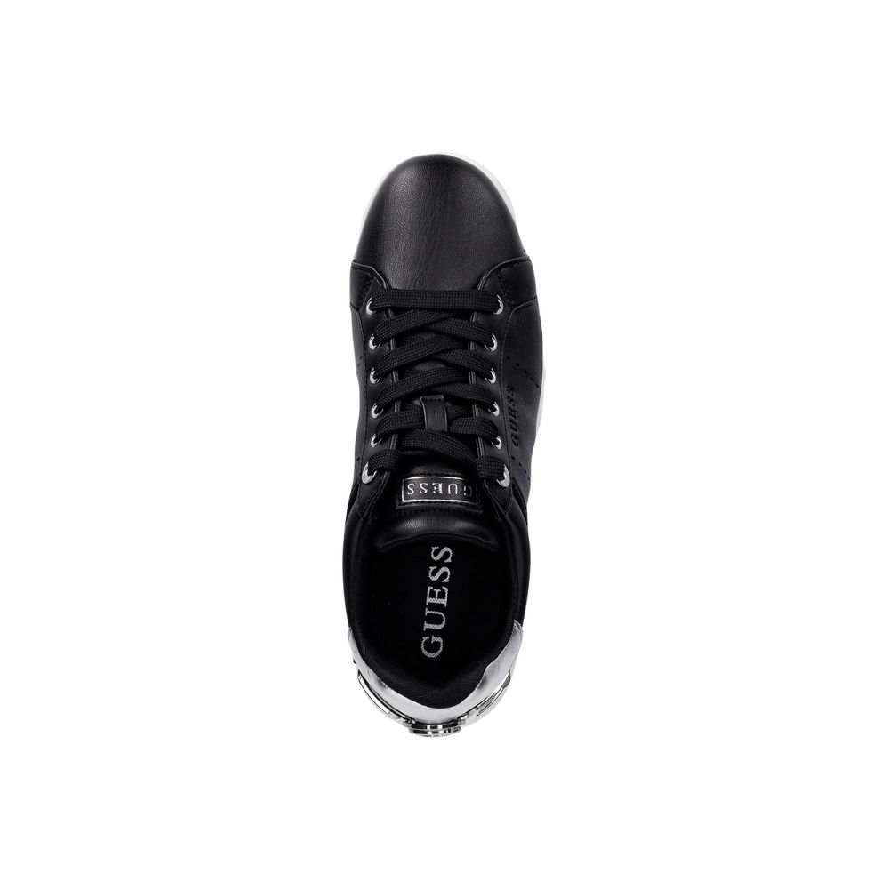 Black Polyethylene Platform Sneakers