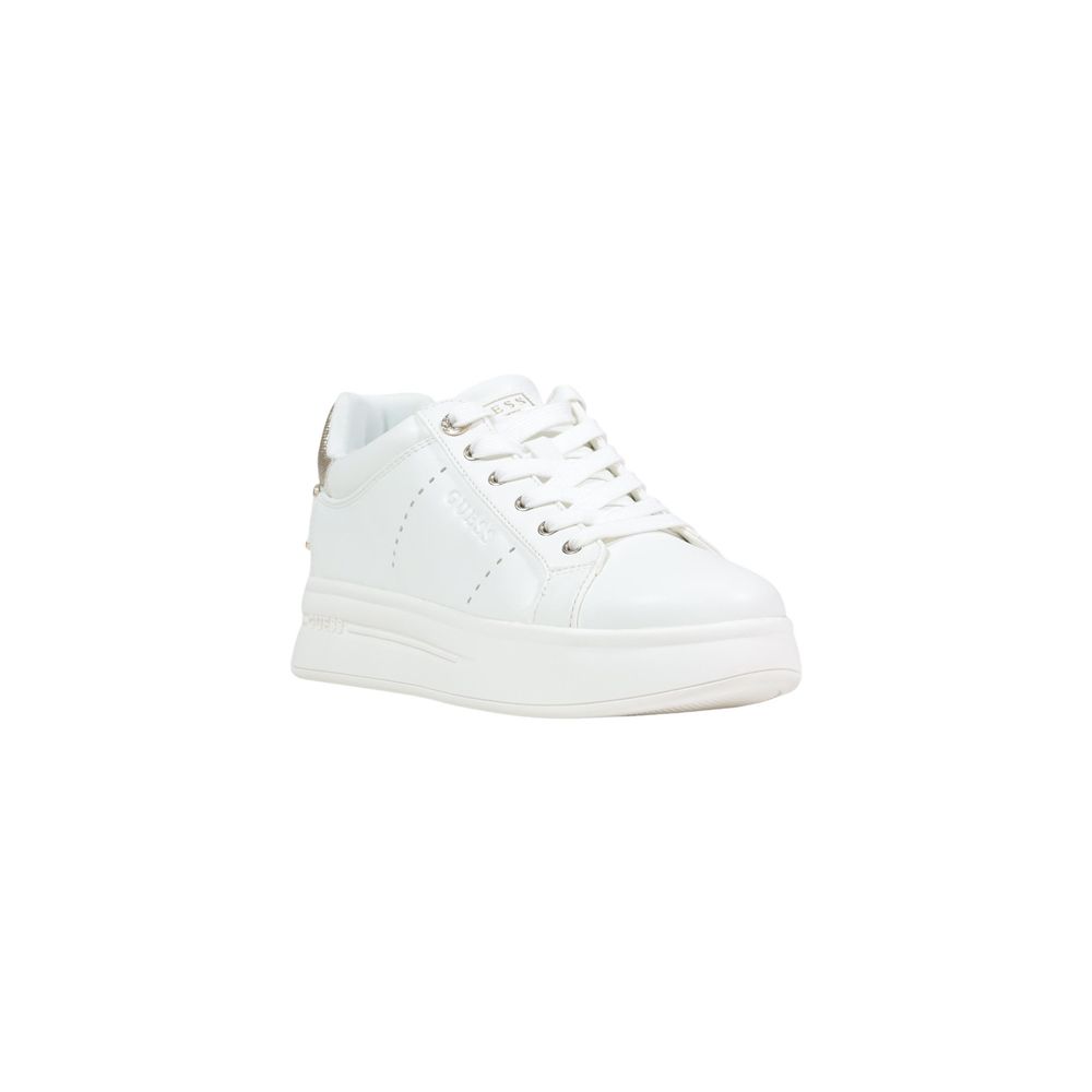 White Polyethylene Platform Sneakers