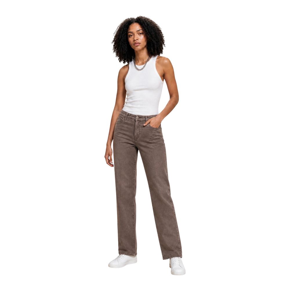Beige Lyocell Flared Pants