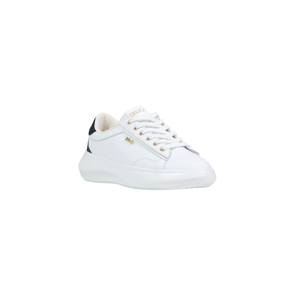 Black And White Polyethylene Low Top Sneakers