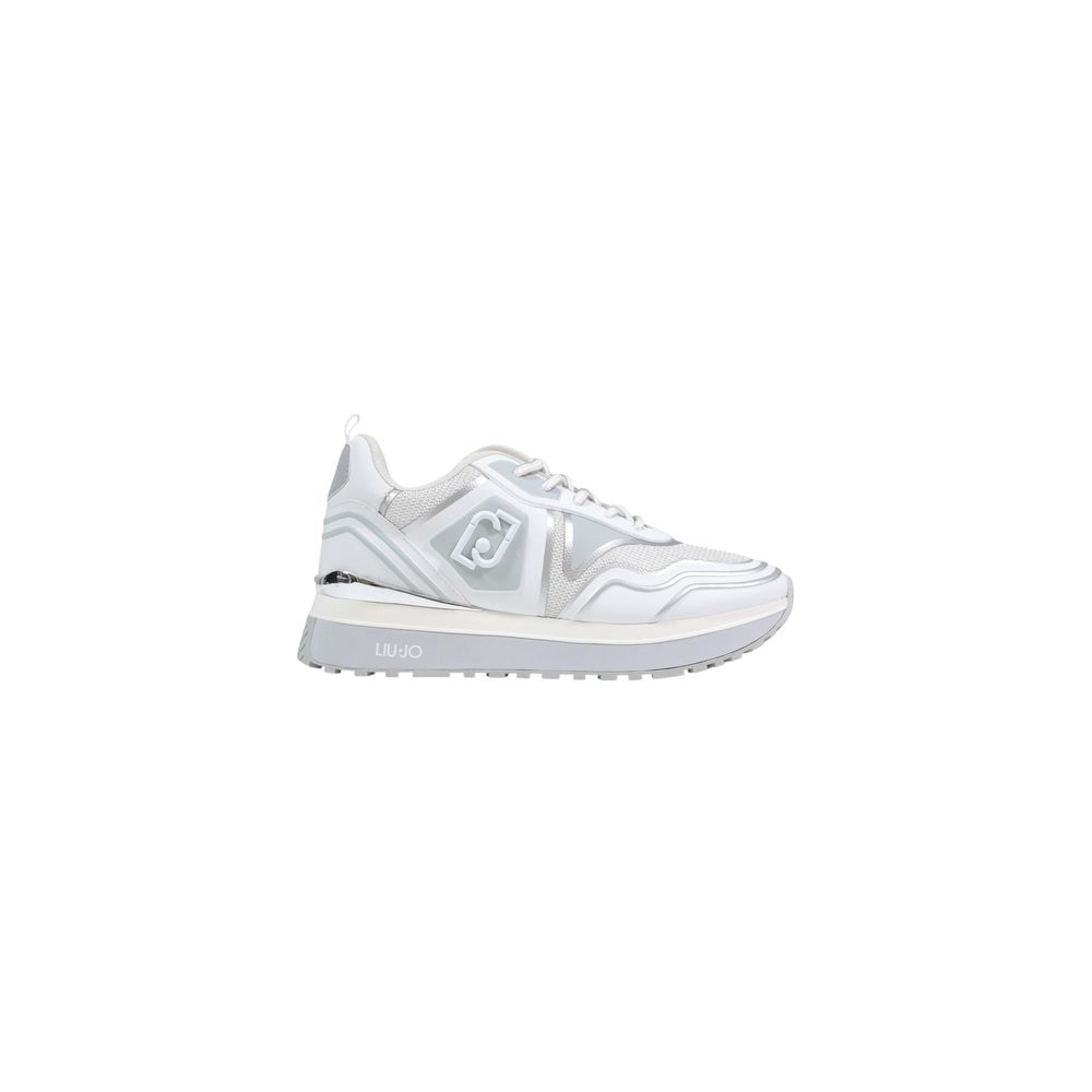 White Artificial Leather Chunky Sneakers