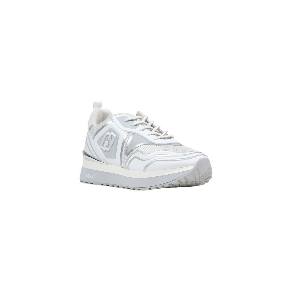 White Artificial Leather Chunky Sneakers