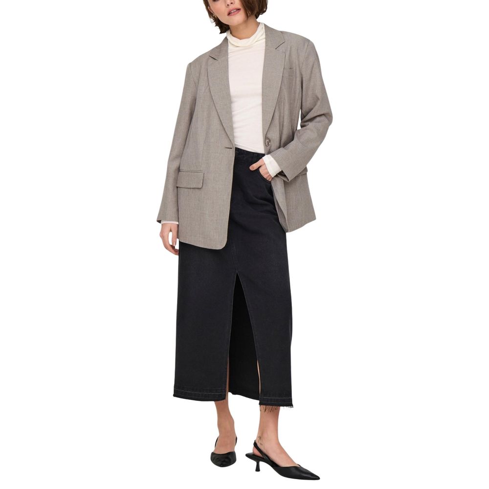 Beige Polyester Blazer