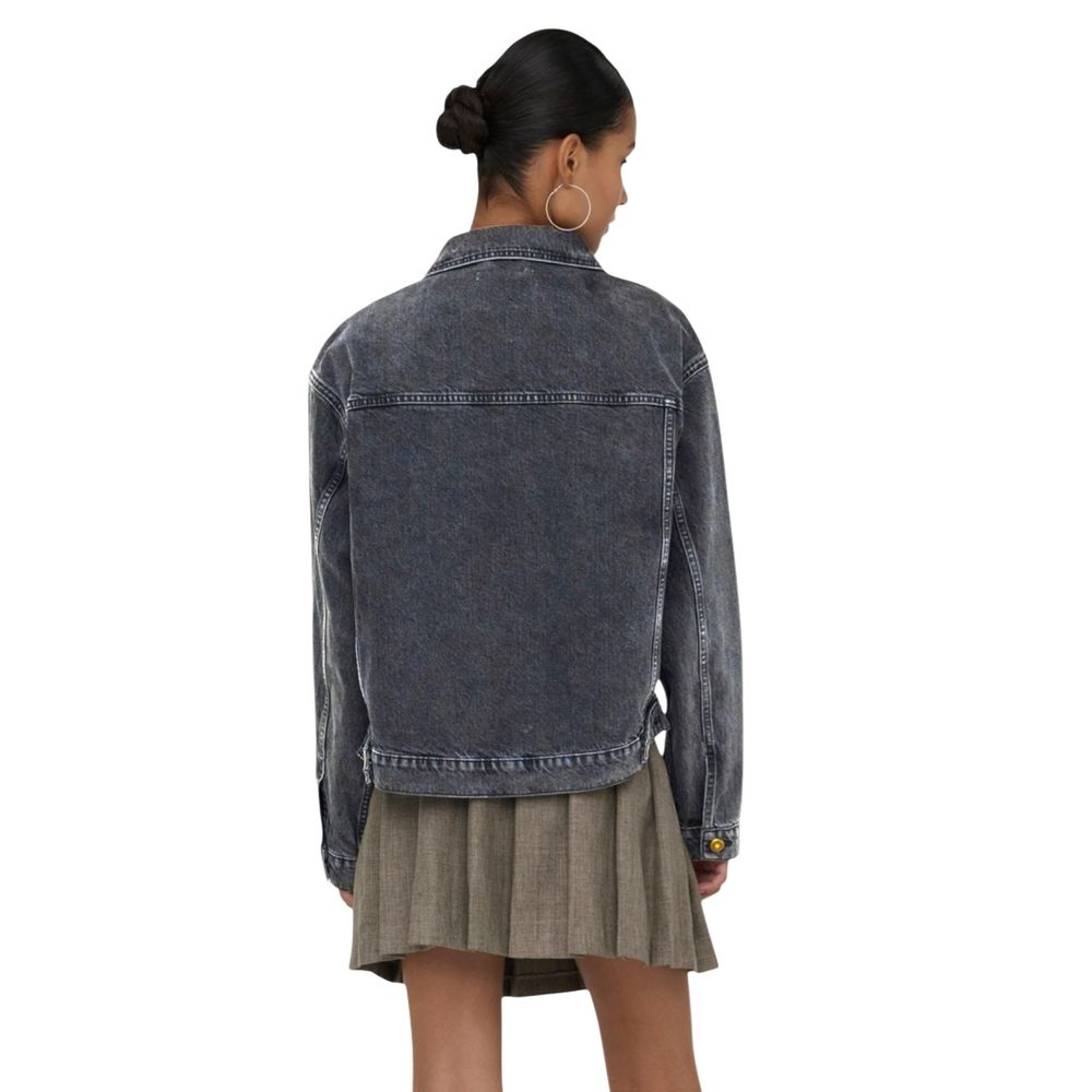 Black Cotton Denim Jacket