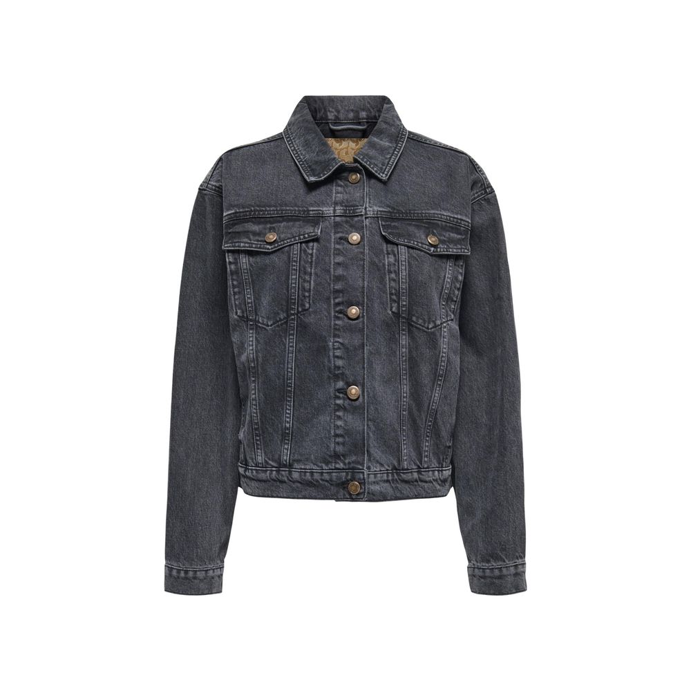 Black Cotton Denim Jacket