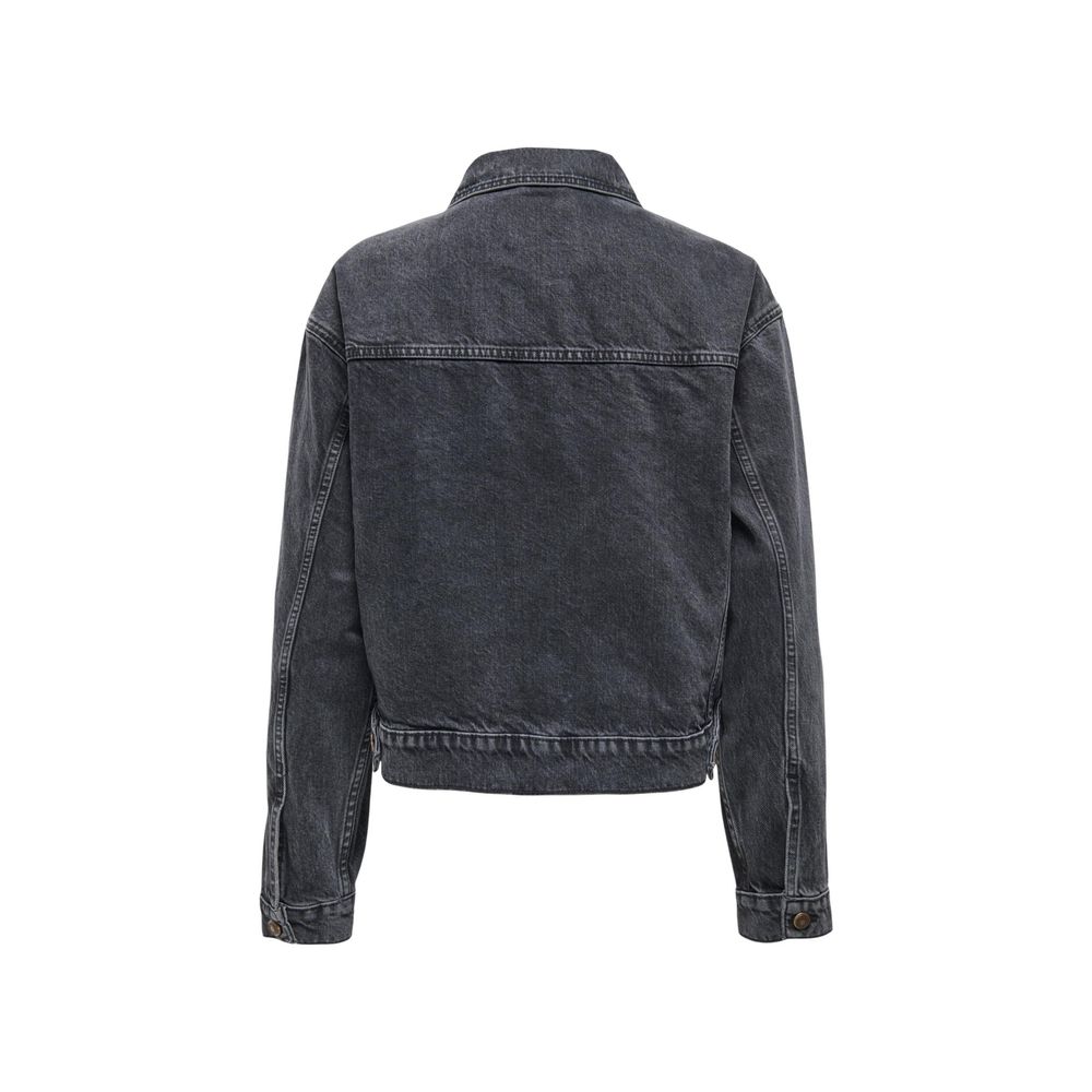 Black Cotton Denim Jacket