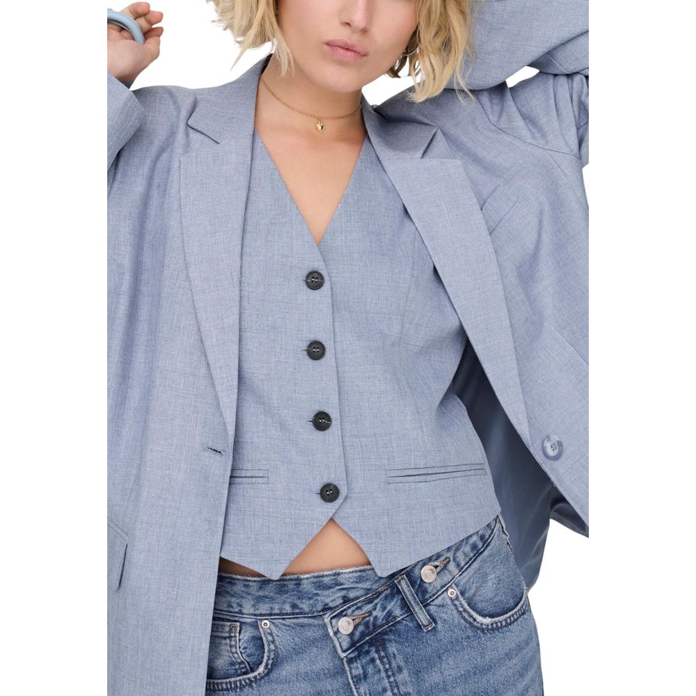 Blue Polyester Blazer