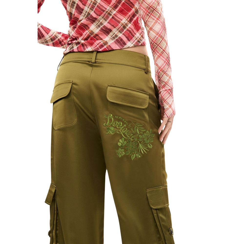Bicolor Polyester Cargo Pants
