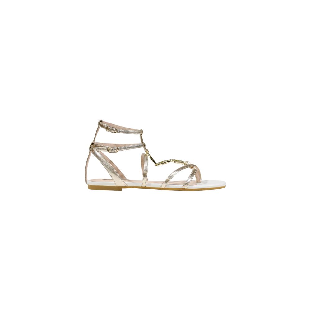 Gold Polyethylene Flat Sandals