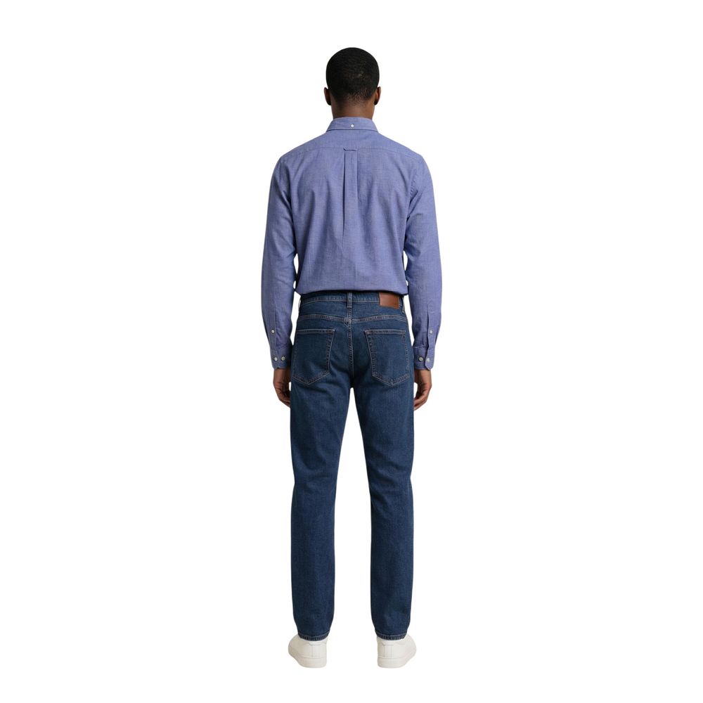 Blue Cotton Dress Shirt