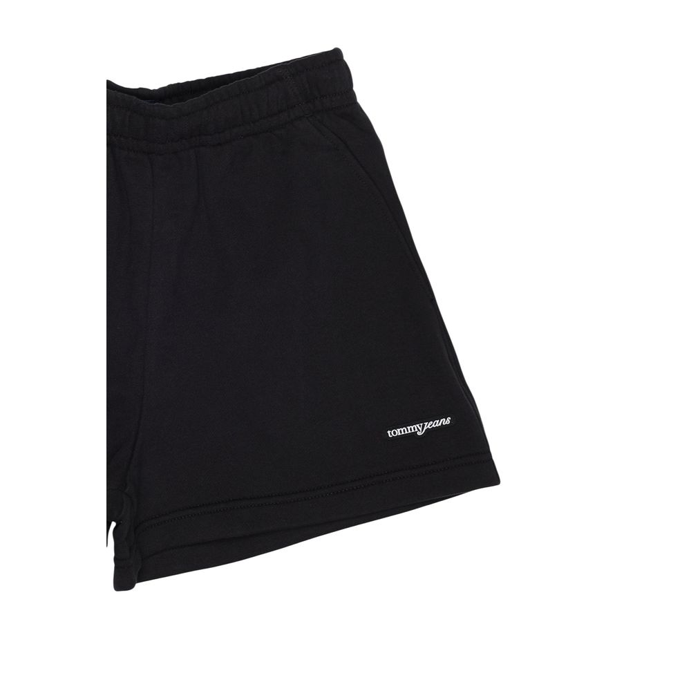 Black Recycled Cotton Short And Mini Shorts