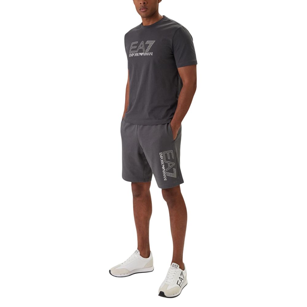Gray Cotton Bermuda Shorts