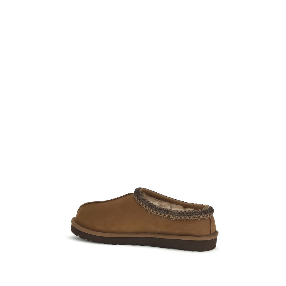 Brown Nubuc Leather Clogs